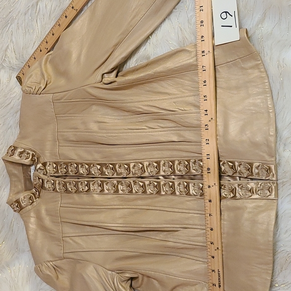 Peter Nygard Luxe Leather Jacket Size 14 - Picture 10 of 15